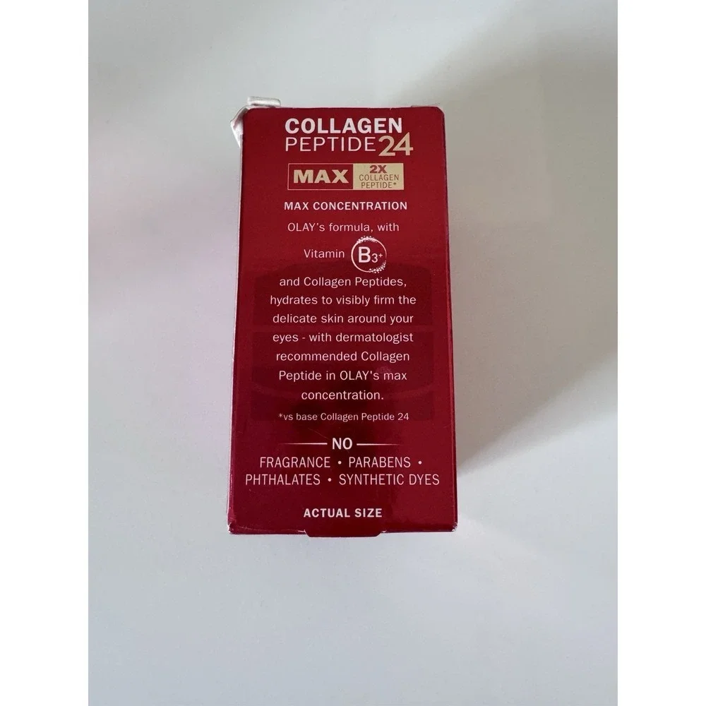 Olay Eyes Collagen Peptide 24 Max Eye Cream Fragrance Free 0.5oz / 15ml New
